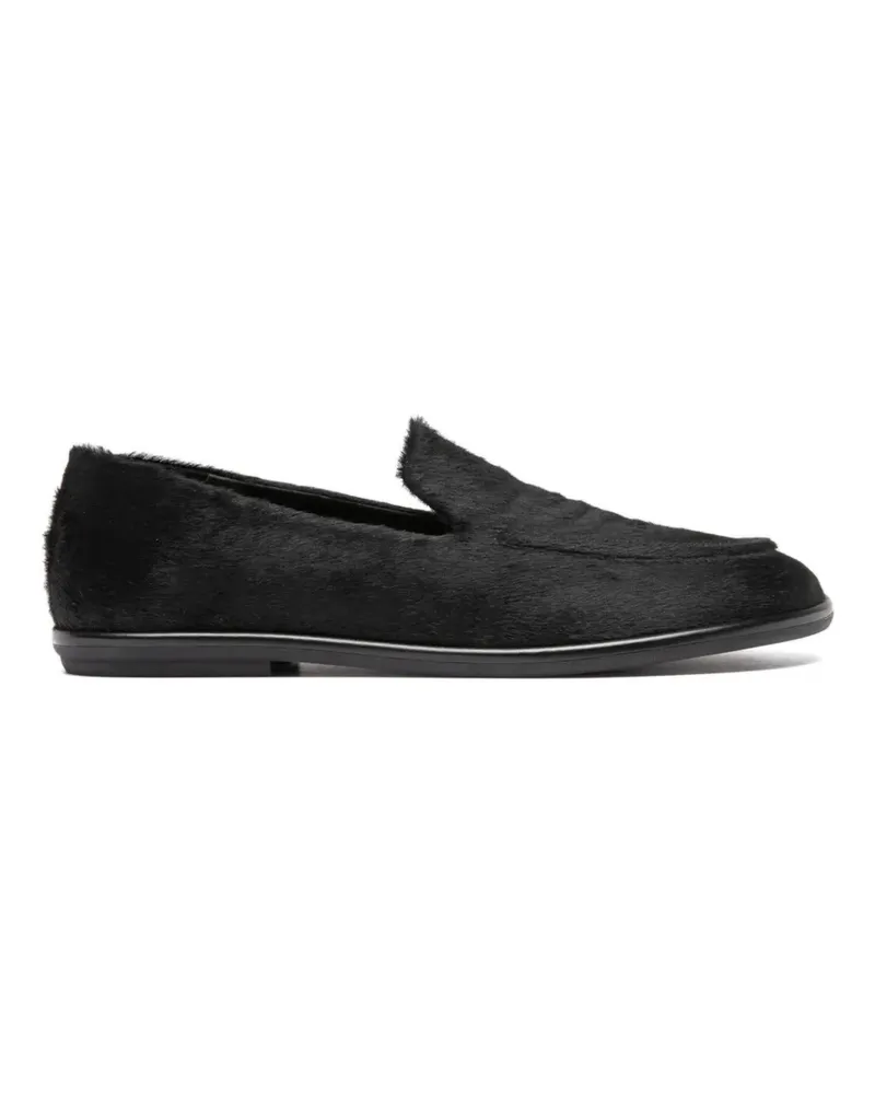 Officine Creative Italia furry loafers - Schwarz Schwarz