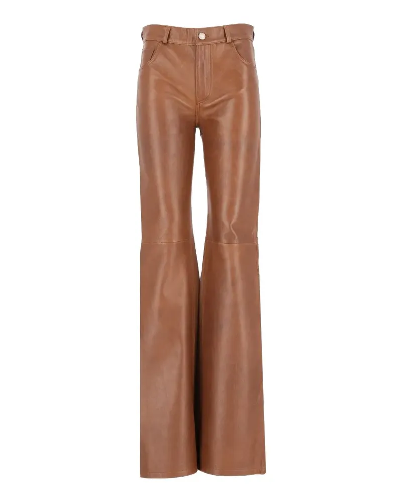 Haikure Flora leather trousers - Braun Braun
