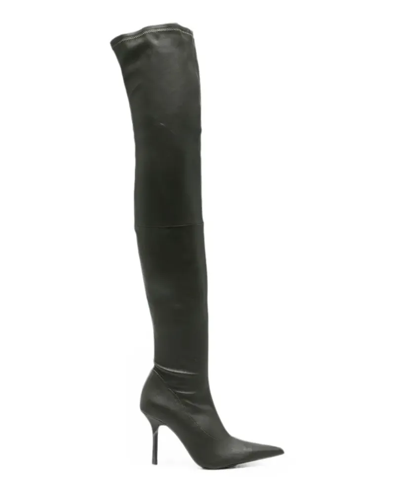 Patrizia Pepe Overknee-Stiefel aus Stretch-Nappaleder - Schwarz Schwarz
