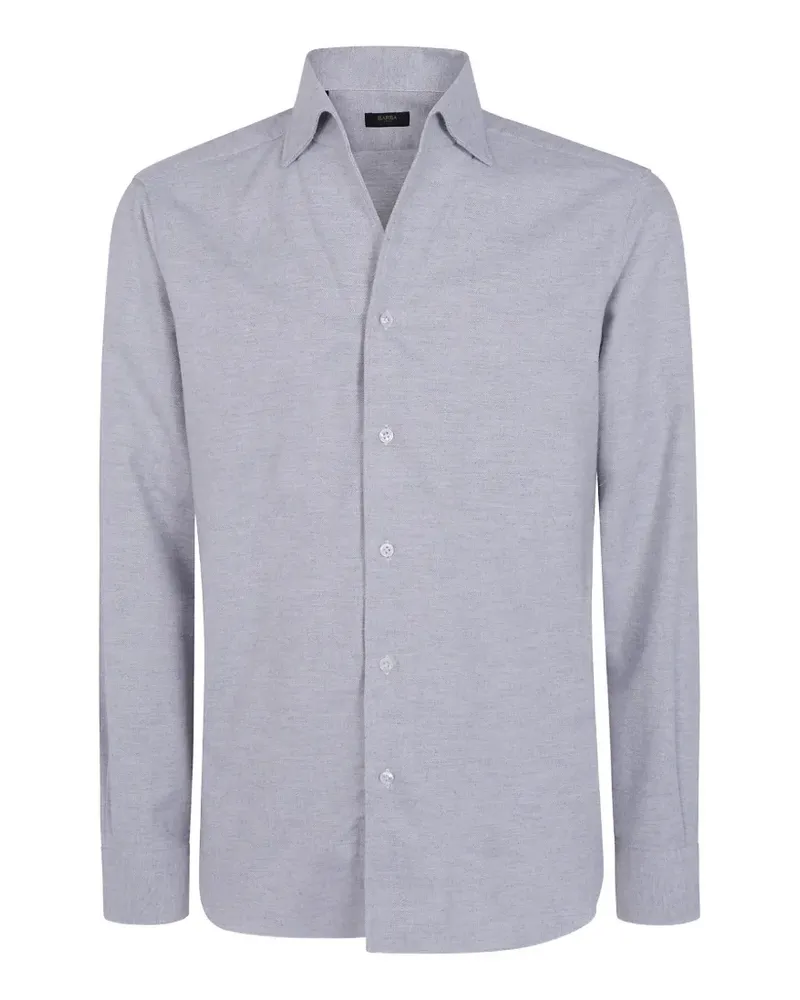 BARBA button-down long-sleeve shirt - Grau Grau