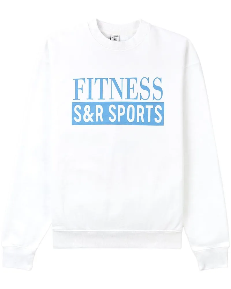 SPORTY & RICH Sweatshirt mit Logo-Print - Weiß Weiß