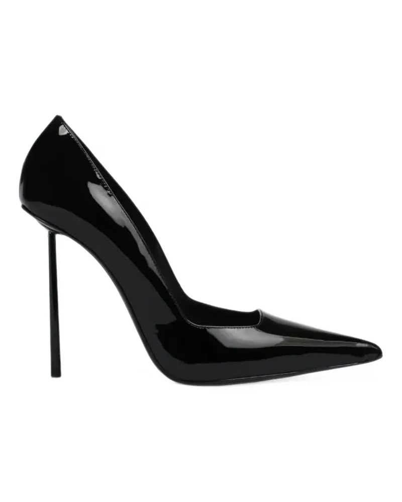 Le Silla Amelia Pumps in Lackoptik mit spitzer Kappe - Schwarz Schwarz