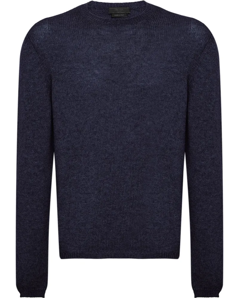 Prada Kaschmirpullover mit rundem Ausschnitt Blau