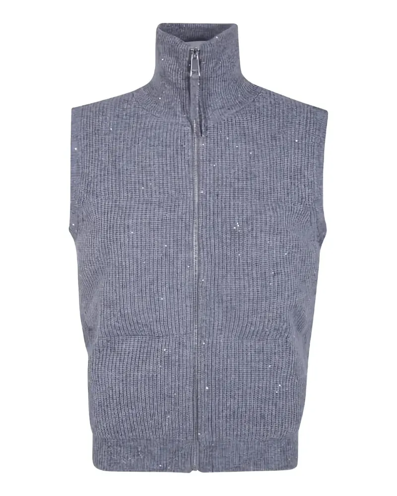Seventy Pullover mit Pailletten - Grau Grau