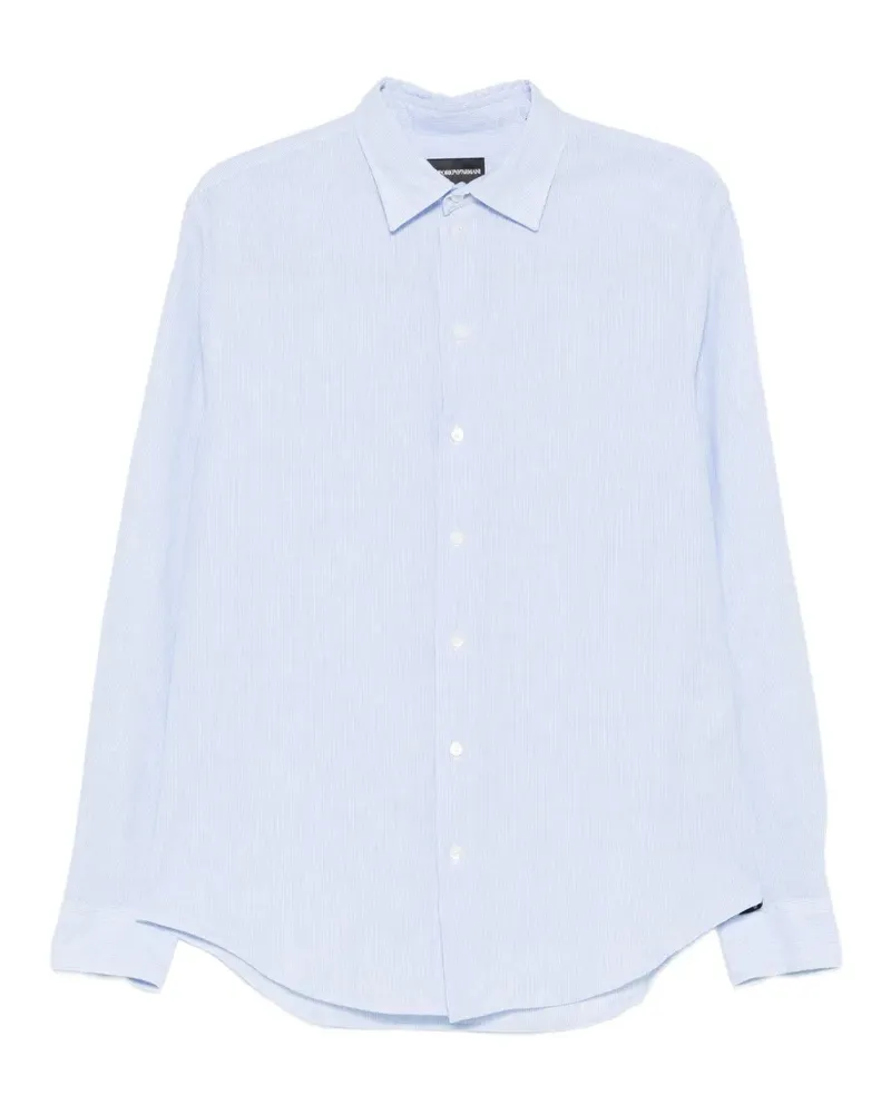 Emporio Armani Gestreiftes Hemd - Blau Blau