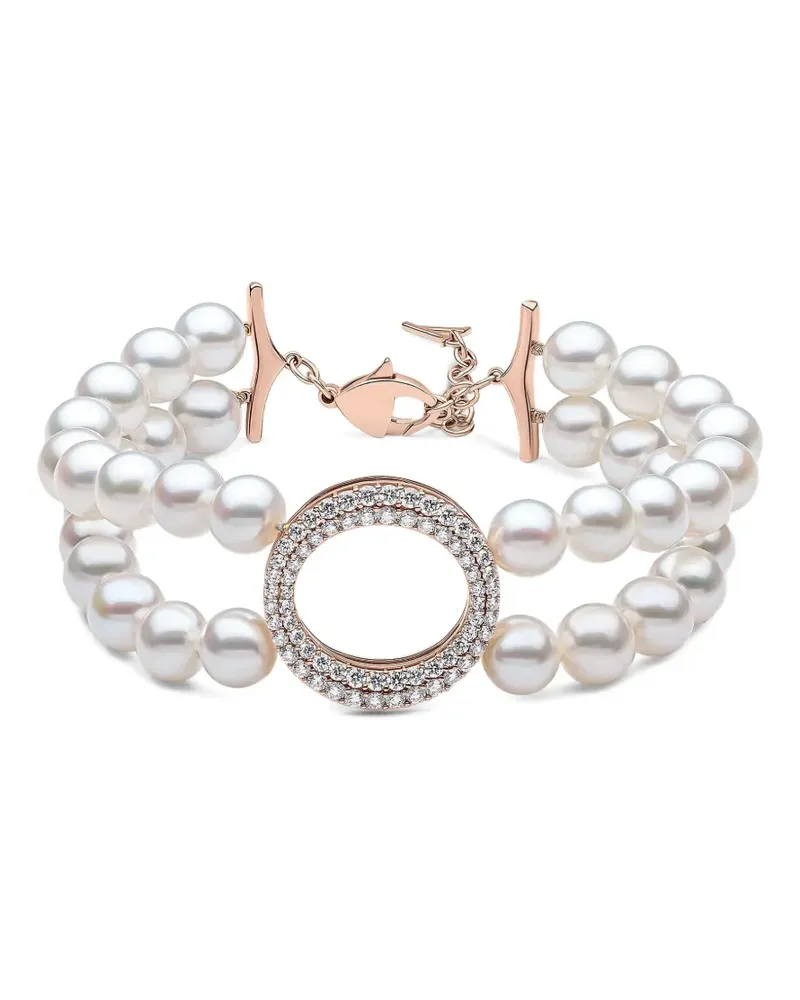 YOKO London 18K rose gold pearl and diamond bracelet - Rosa Rosa