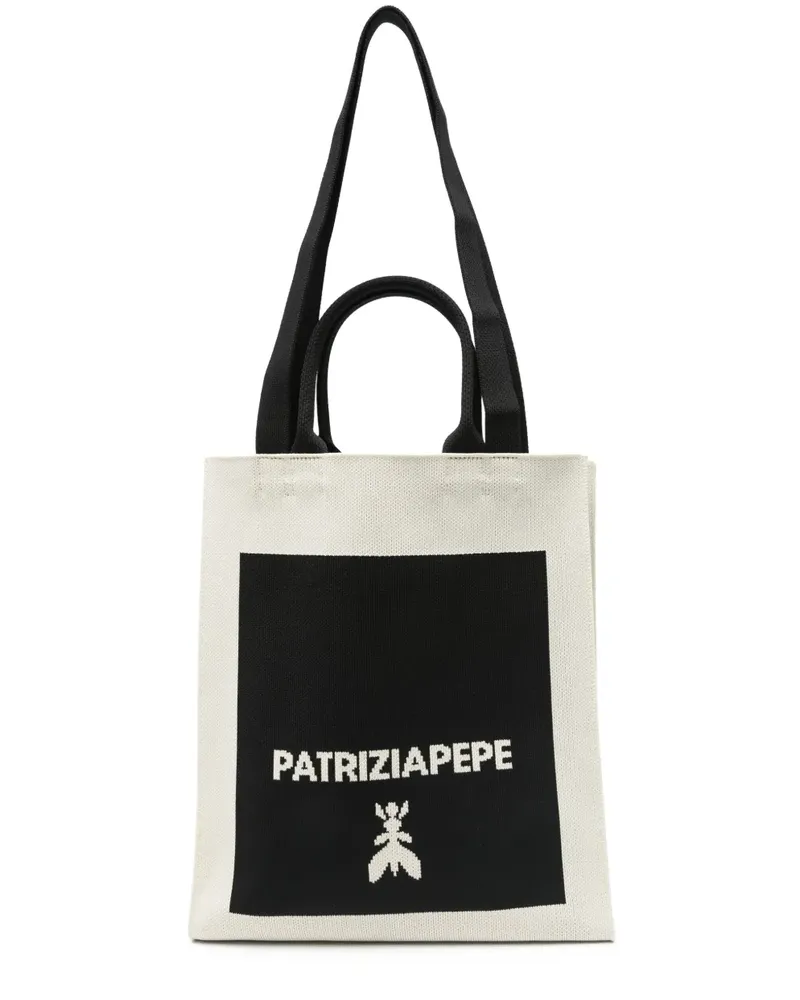 Patrizia Pepe Tote Bag mit Jacquardmuster - Nude Nude
