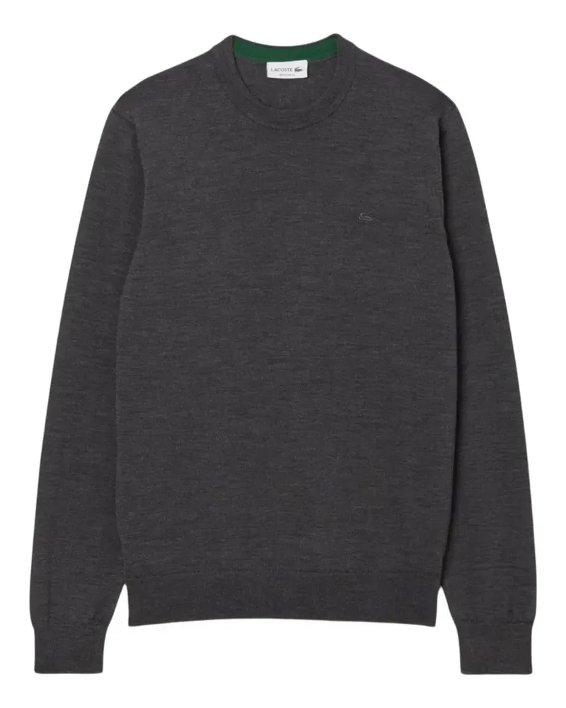 Lacoste crew-neck merino-wool sweater - Grau Grau