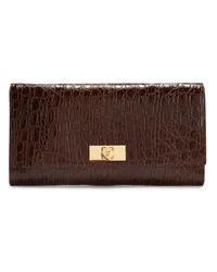 Giuseppe Zanotti Montserrat Clutch mit Kroko-Effekt Braun