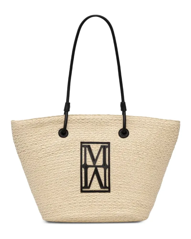 Marc O'Polo Großer Woven Shopper mit Logo-Patch - Nude Nude