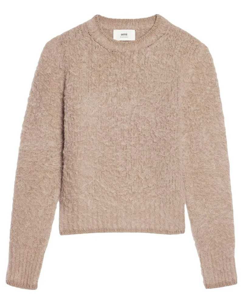 AMI Paris Texturierter Pullover - Nude Nude