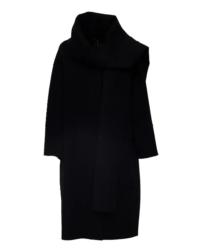 Max Mara scarf-detail coat - Schwarz Schwarz