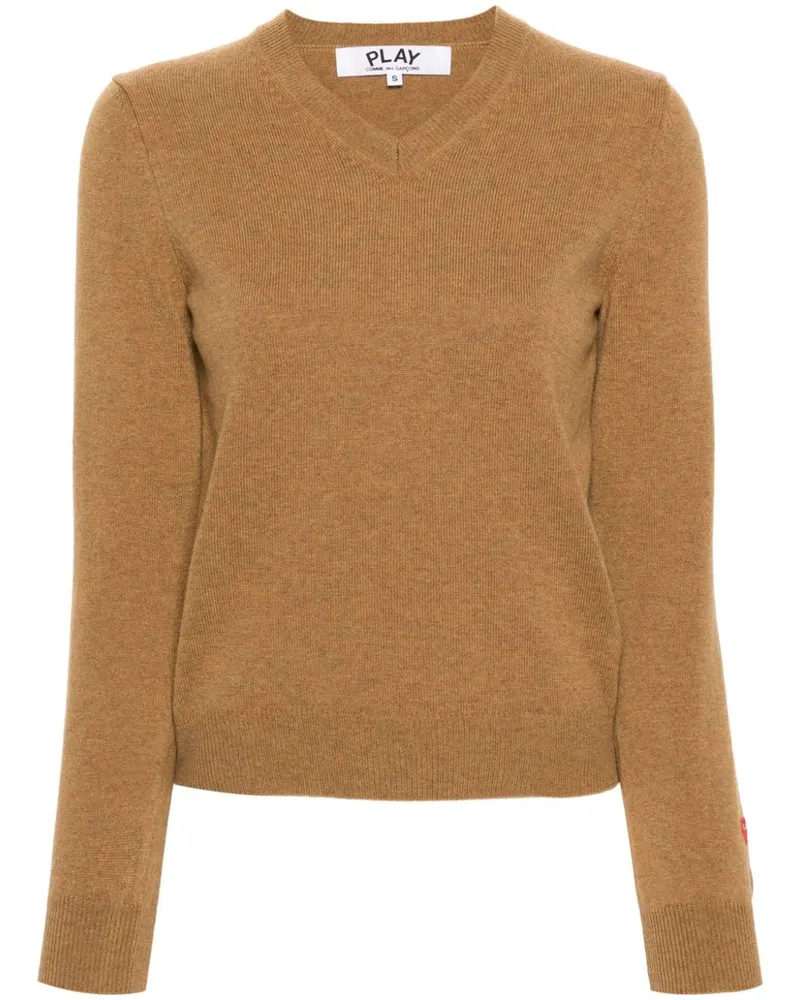Comme des Garçons Pullover mit Herz-Logo - Nude Nude