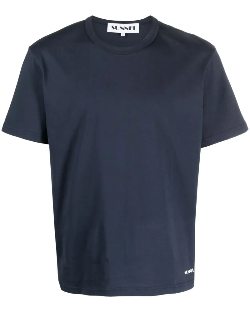 SUNNEI T-Shirt aus Bio-Baumwolle mit Logo Blau