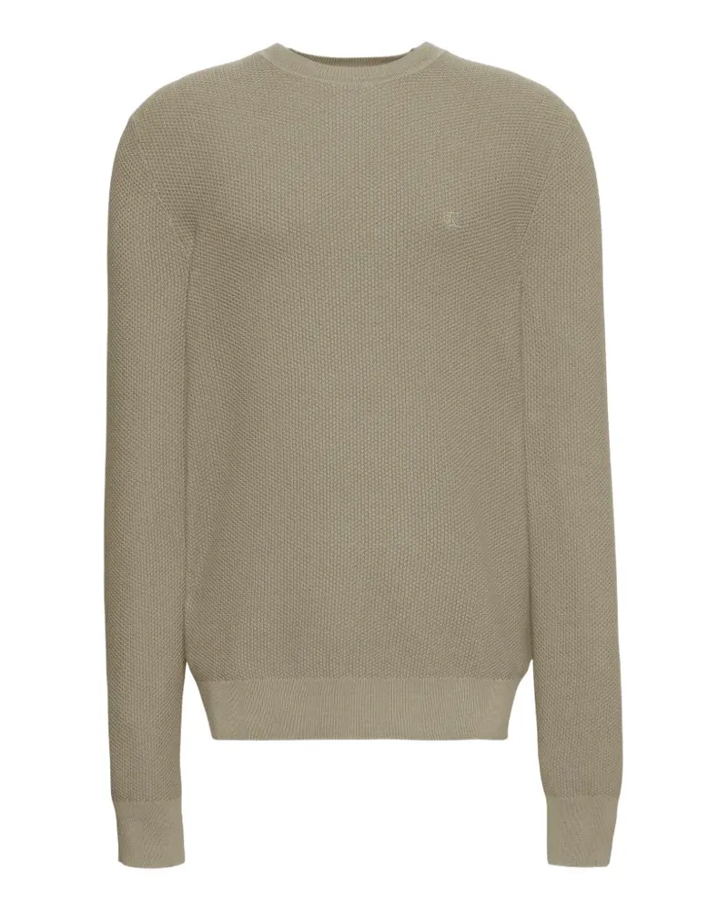 Calvin Klein waffle-knit crew-neck sweater - Grün Grün