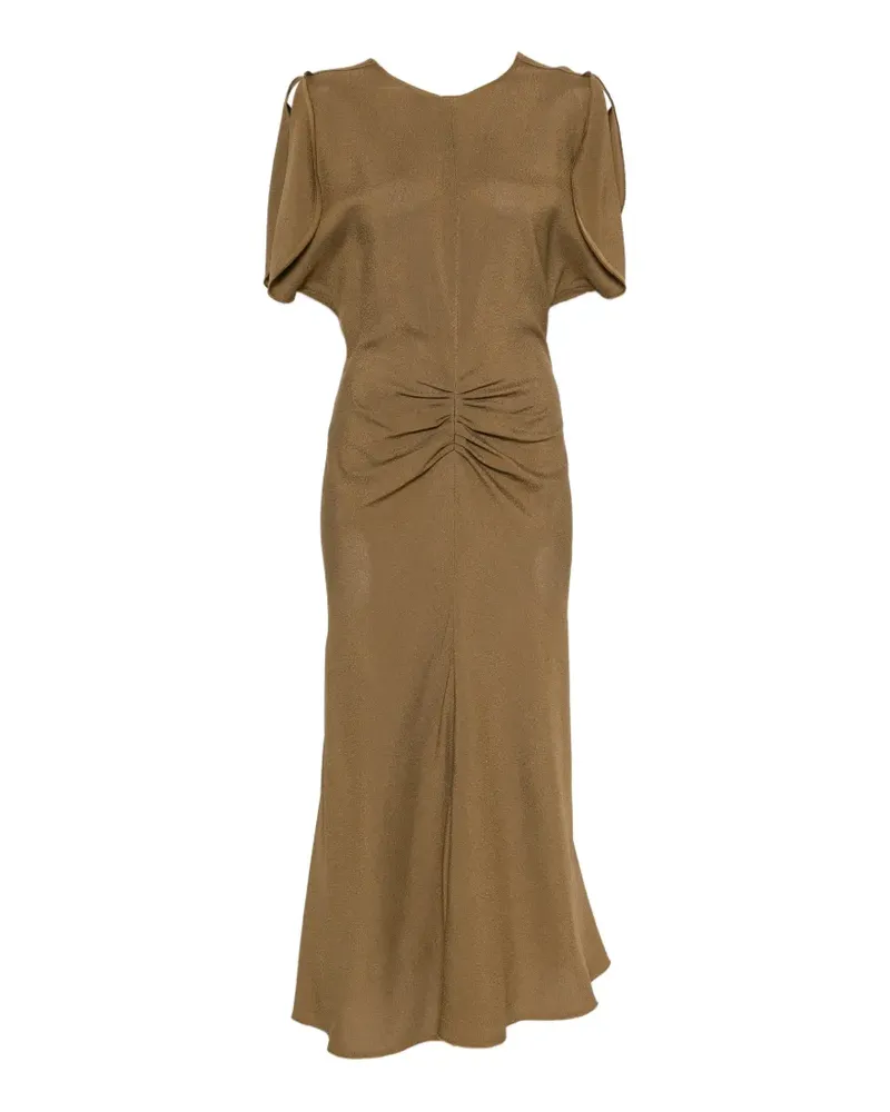 Victoria Beckham Gerafftes Bila Midikleid - Grün Grün