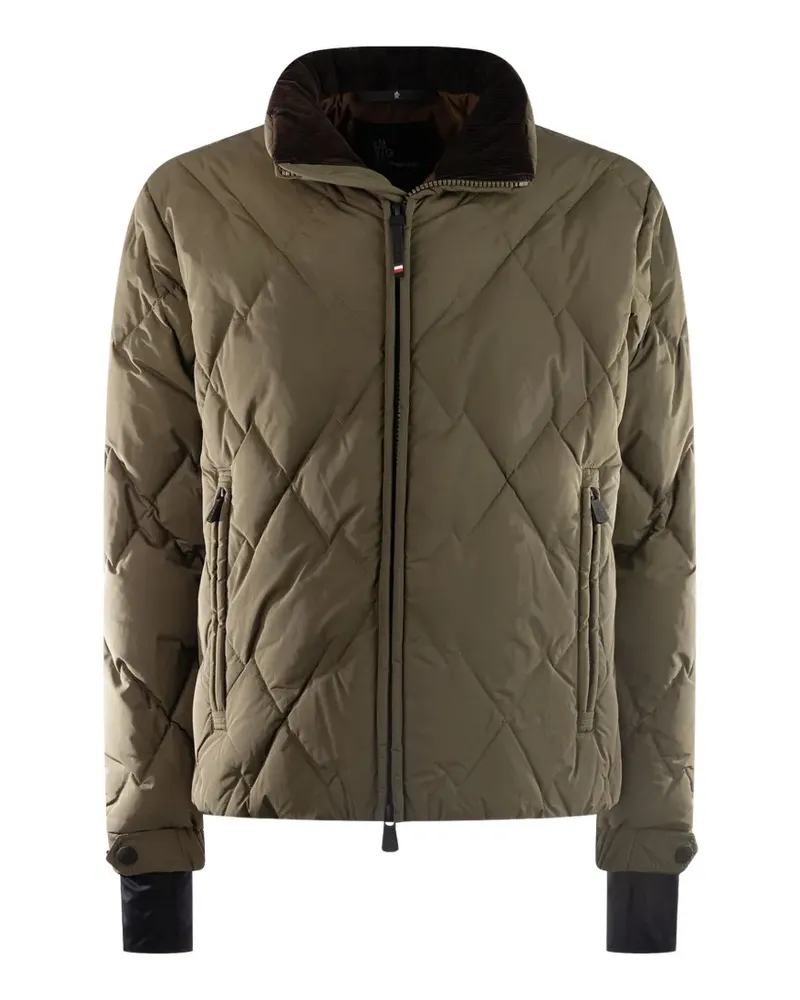 Moncler Braman quilted corduroy-collar jacket - Grün Grün