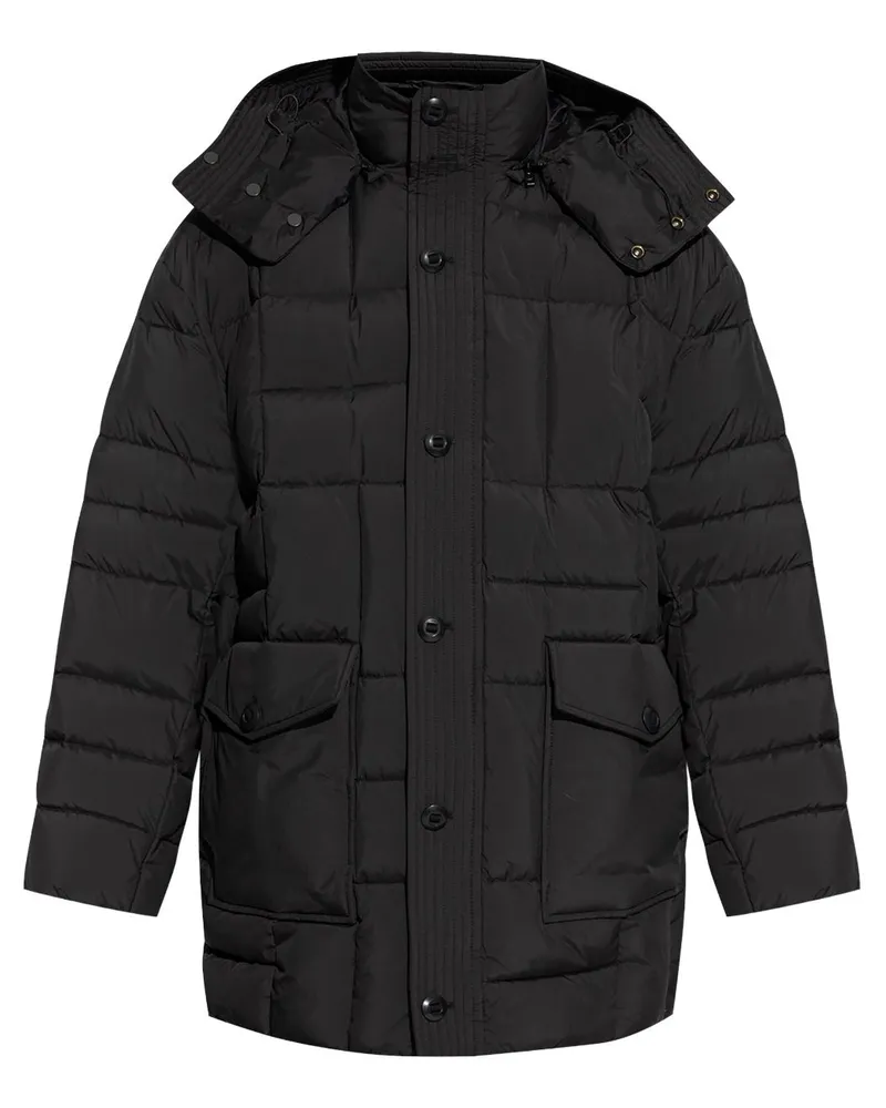 Kenzo Wattierte Jacke mit lockerer Kapuze - Schwarz Schwarz