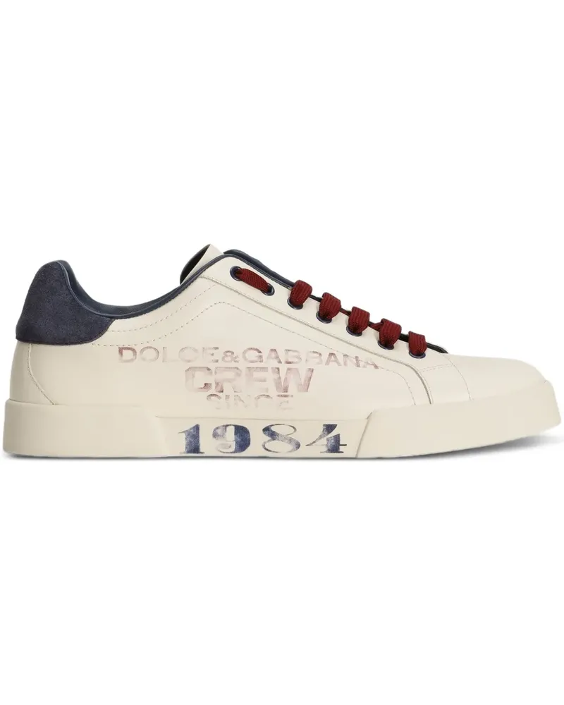 Dolce & Gabbana Sneakers mit Logo-Print - Nude Nude