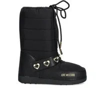 Stiefel mit gestepptem Herz - Schwarz