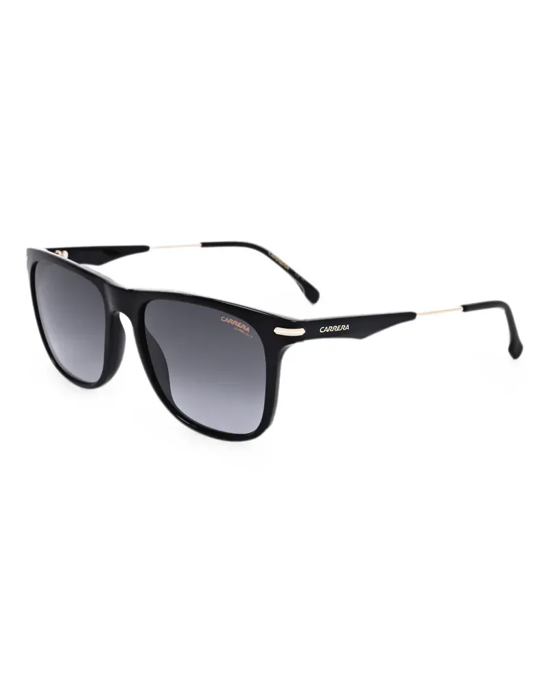 Carrera Eckige Sonnenbrille mit Logo-Print - Schwarz Schwarz