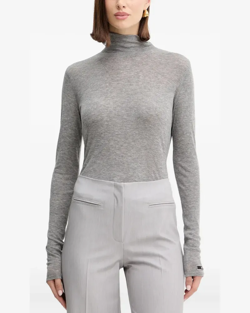 Elisabetta Franchi Geknöpfter Rollkragenpullover - Grau Grau