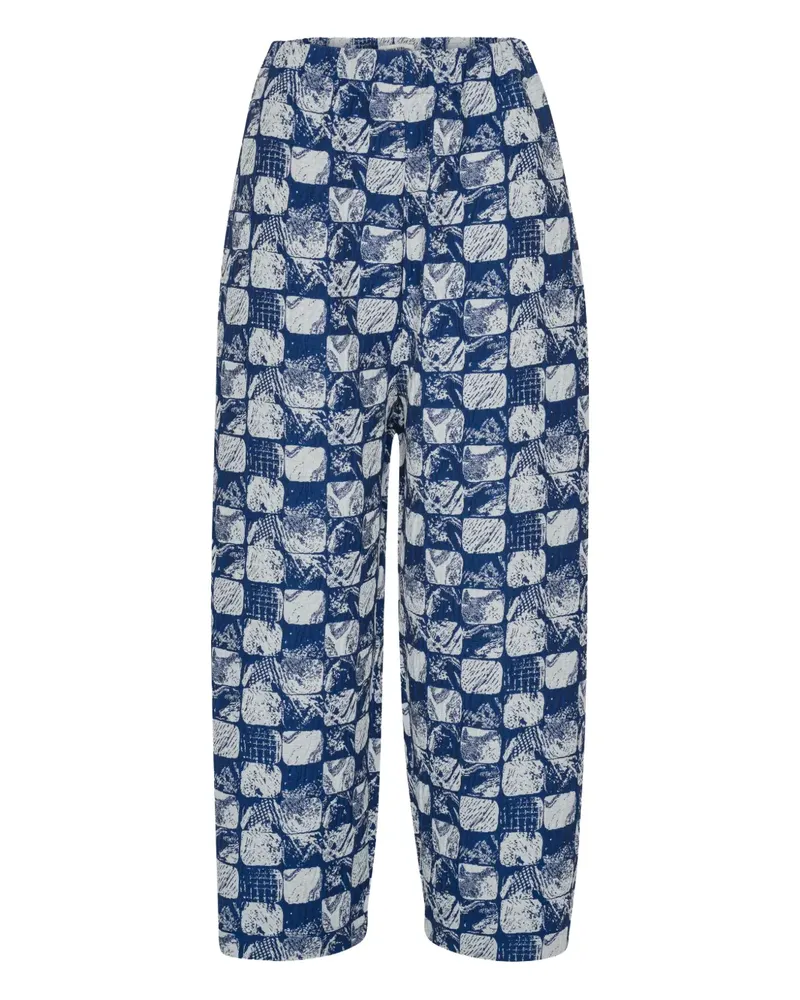 Henrik Vibskov Gemusterte Hose mit elastischem Bund - Blau Blau