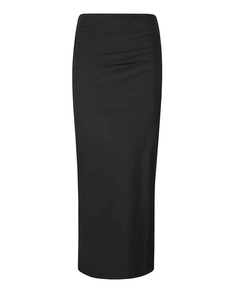 Amazuìn Viky ruched maxi skirt - Schwarz Schwarz