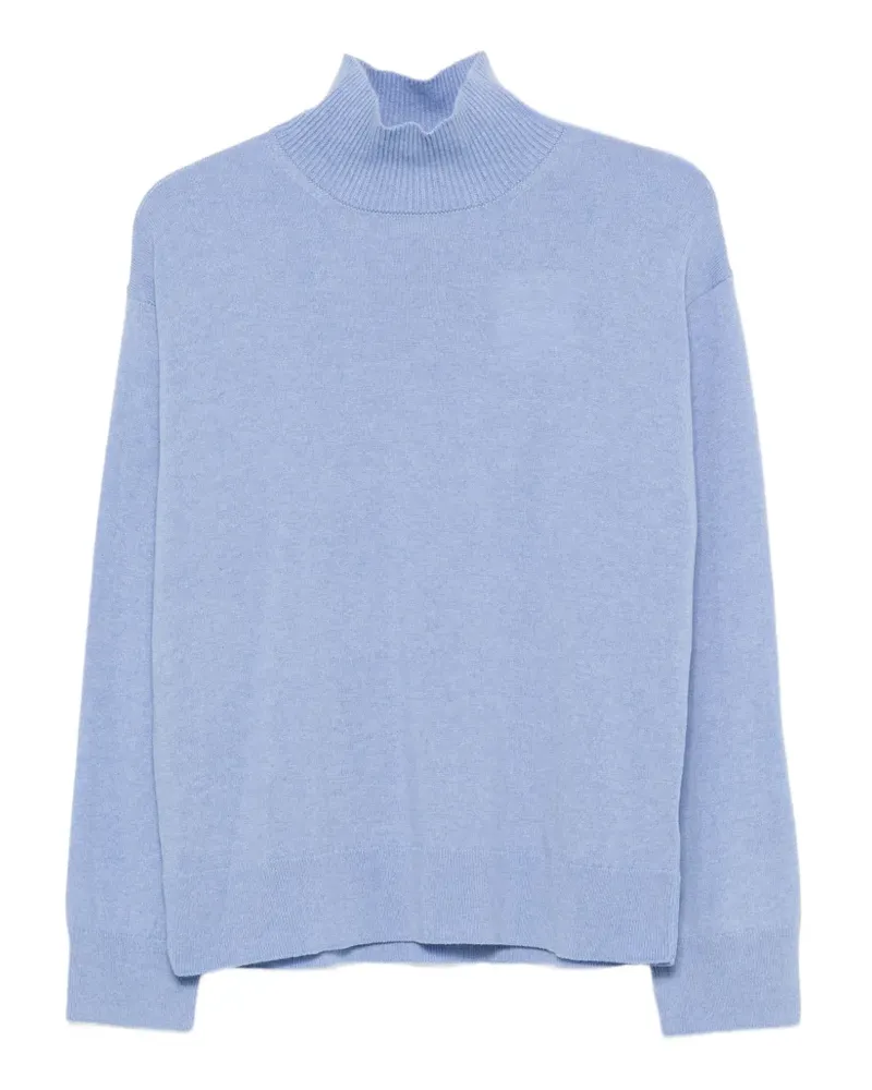 Gant Superfeiner Pullover mit Stehkragen - Blau Blau