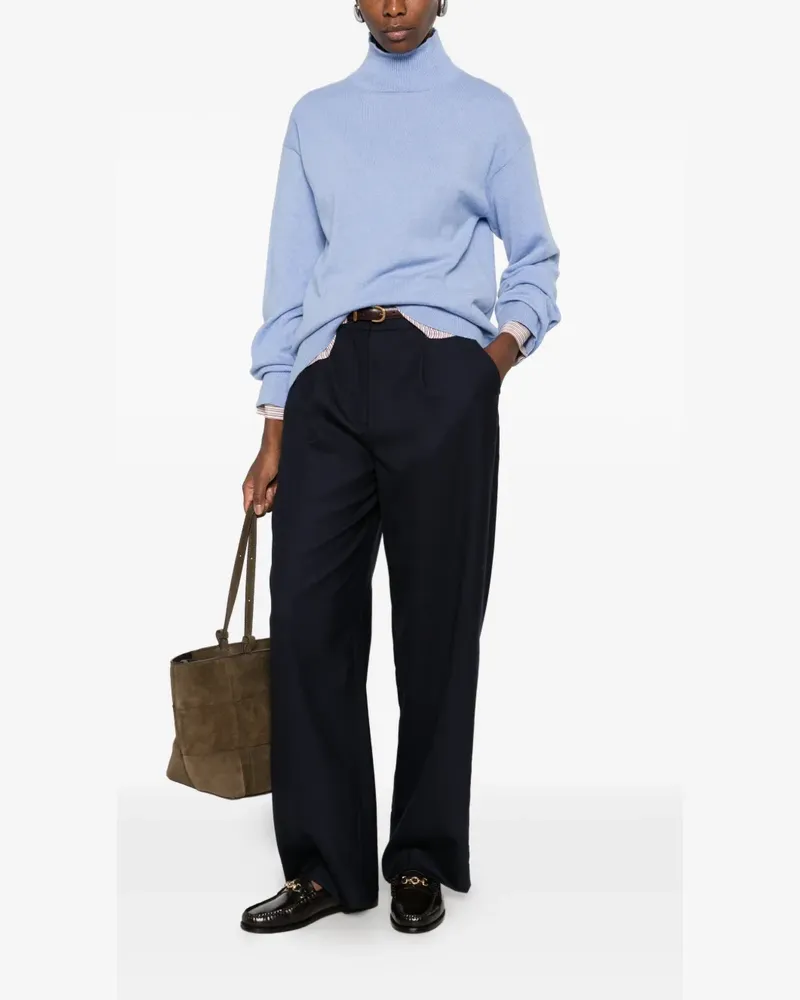 Gant superfine lambswool mock-neck sweater - Blau Blau