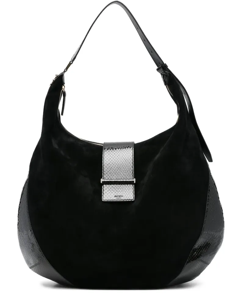 Jimmy Choo Schultertasche aus Wildleder - Schwarz Schwarz