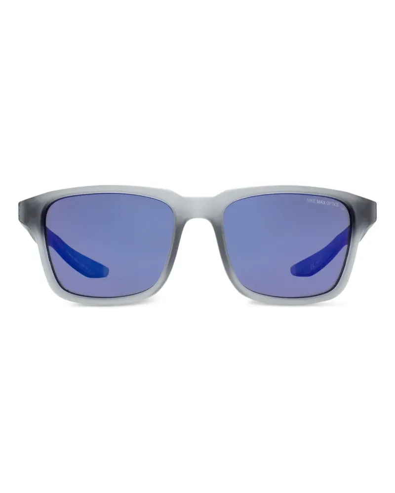 Nike Sonnenbrille mit eckigem Gestell - Grau Grau