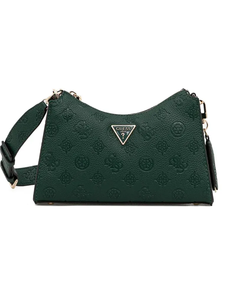 Guess Cresidia Schultertasche mit 4G-Prägung - Grün Grün