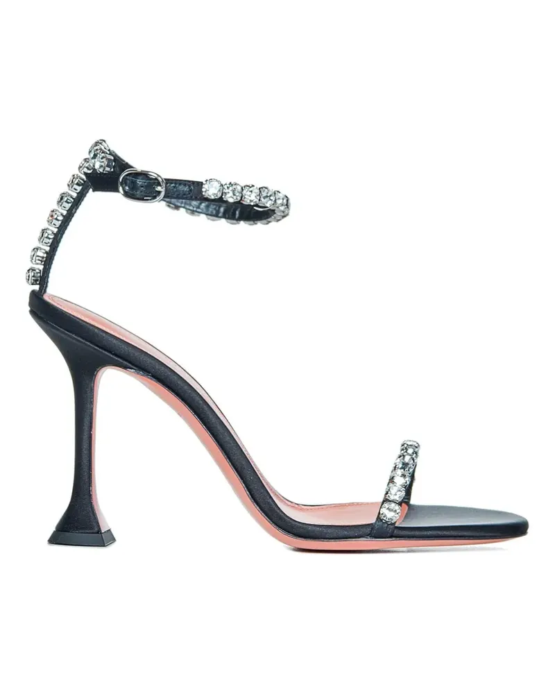 Amina Muaddi Gigi Sandalen mit Kristallen - Schwarz Schwarz