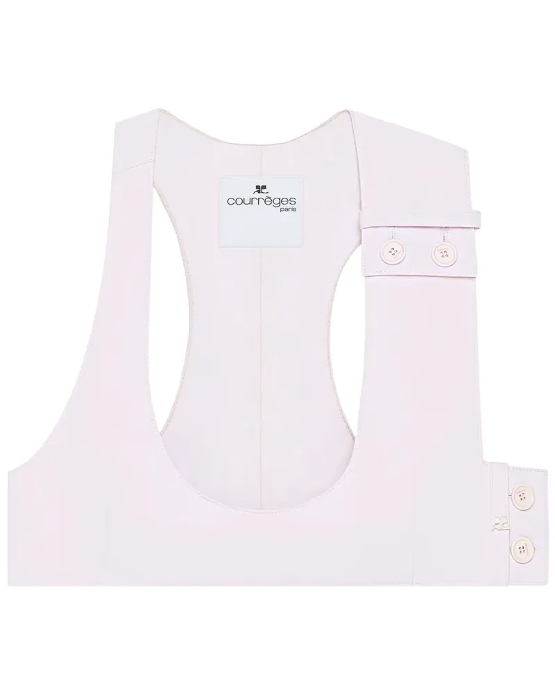 Courrèges Cropped-Top mit Racerback - Rosa Rosa