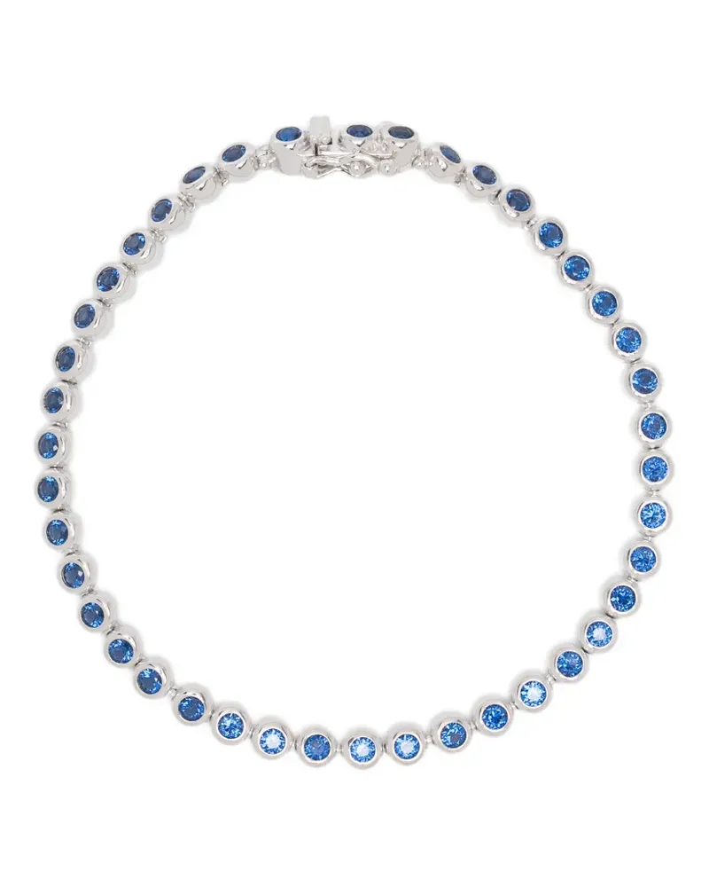 Missoma Verziertes Tennisarmband - Silber Silber