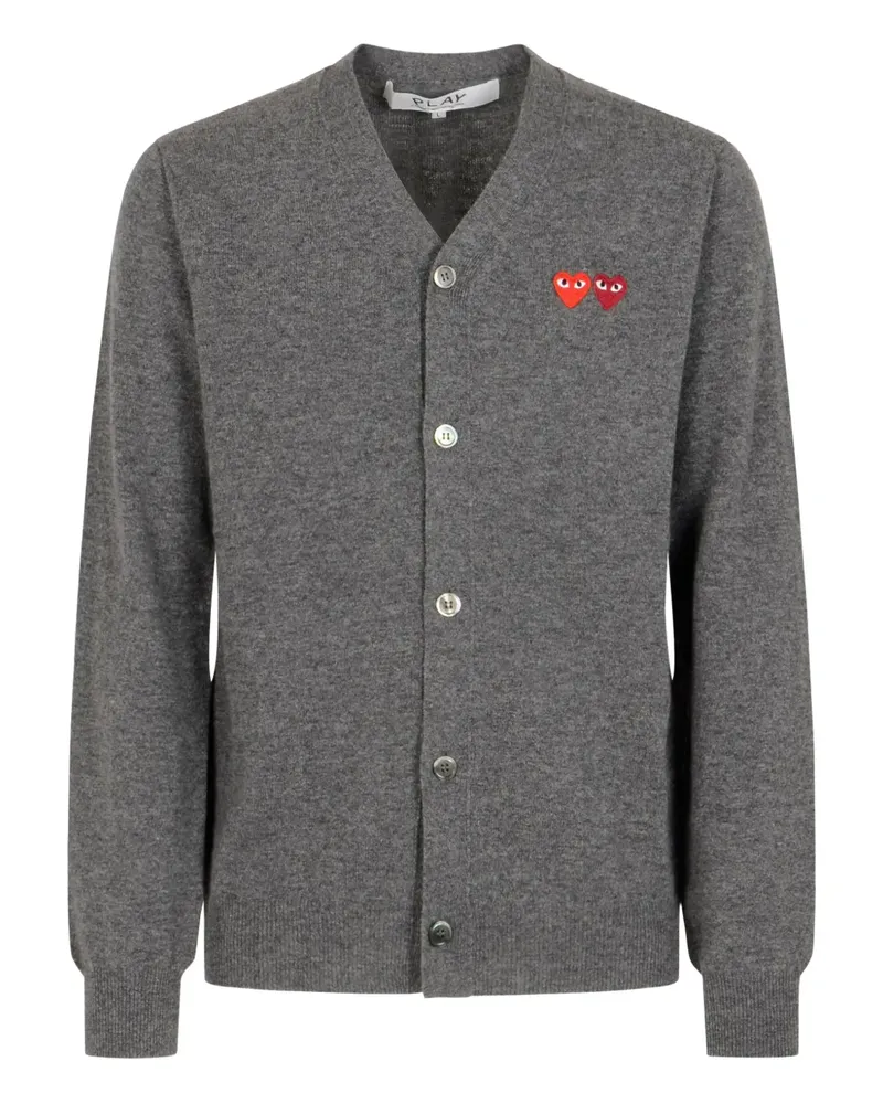 Comme des Garçons Cardigan mit Herz-Patch - Grau Grau