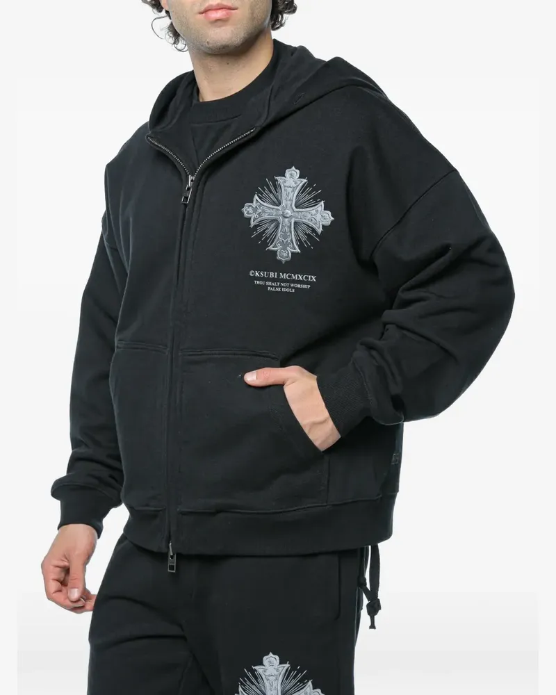 ksubi False Idols Ekcess zip-up hoodie - Schwarz Schwarz