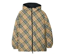 Wendbare Steppjacke mit Karo - Nude