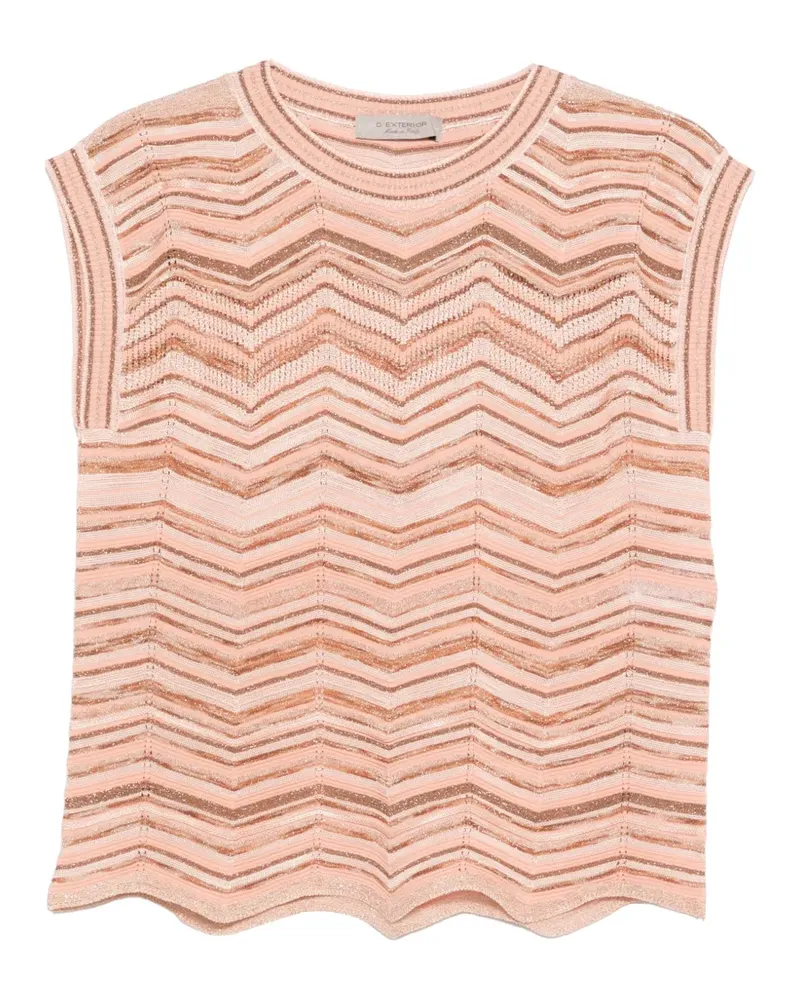 D.EXTERIOR round-neck zig-zag top - Rosa Rosa