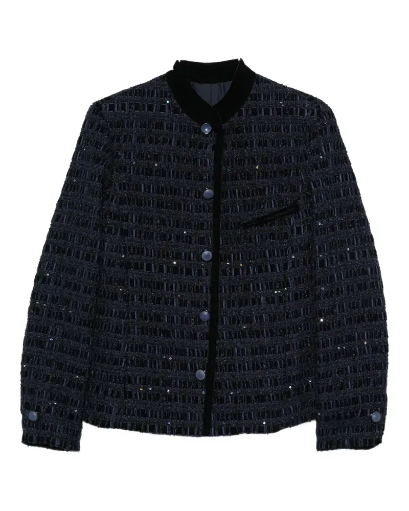 Emporio Armani button embellished jacket - Blau Blau
