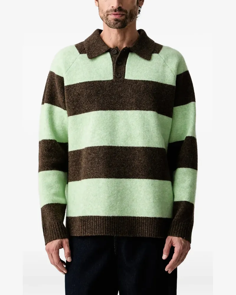 LES DEUX striped raglan-sleeve sweater - Braun Braun