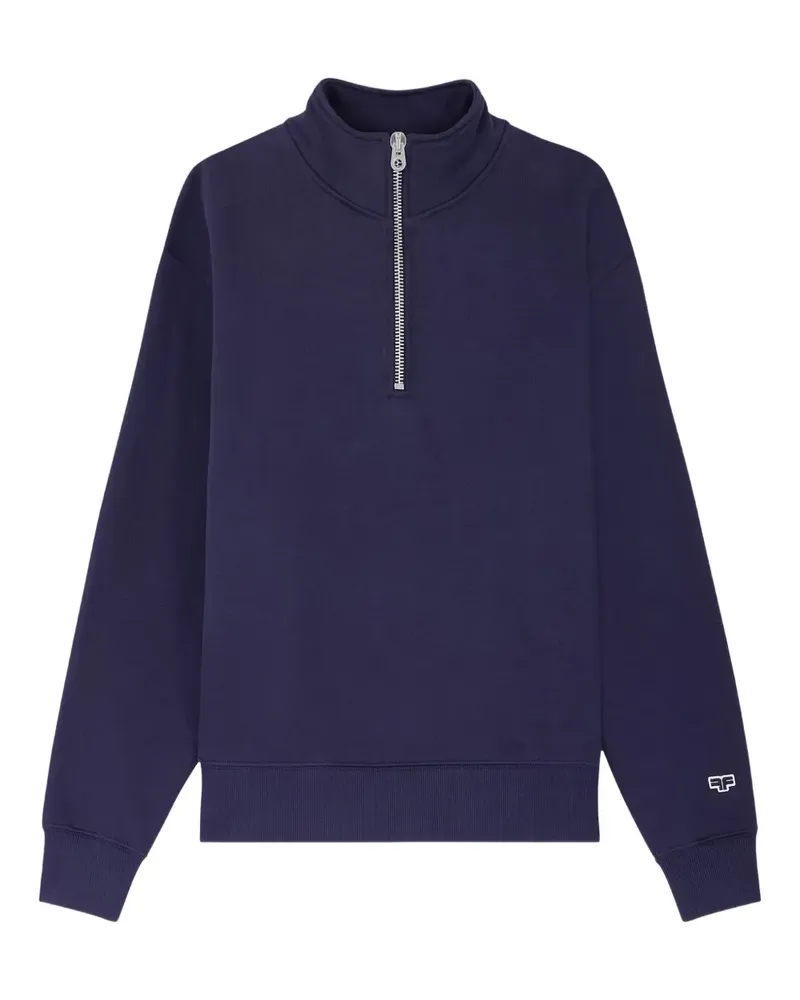 FURSAC Besticktes Sweatshirt mit Reißverschluss - Blau Blau