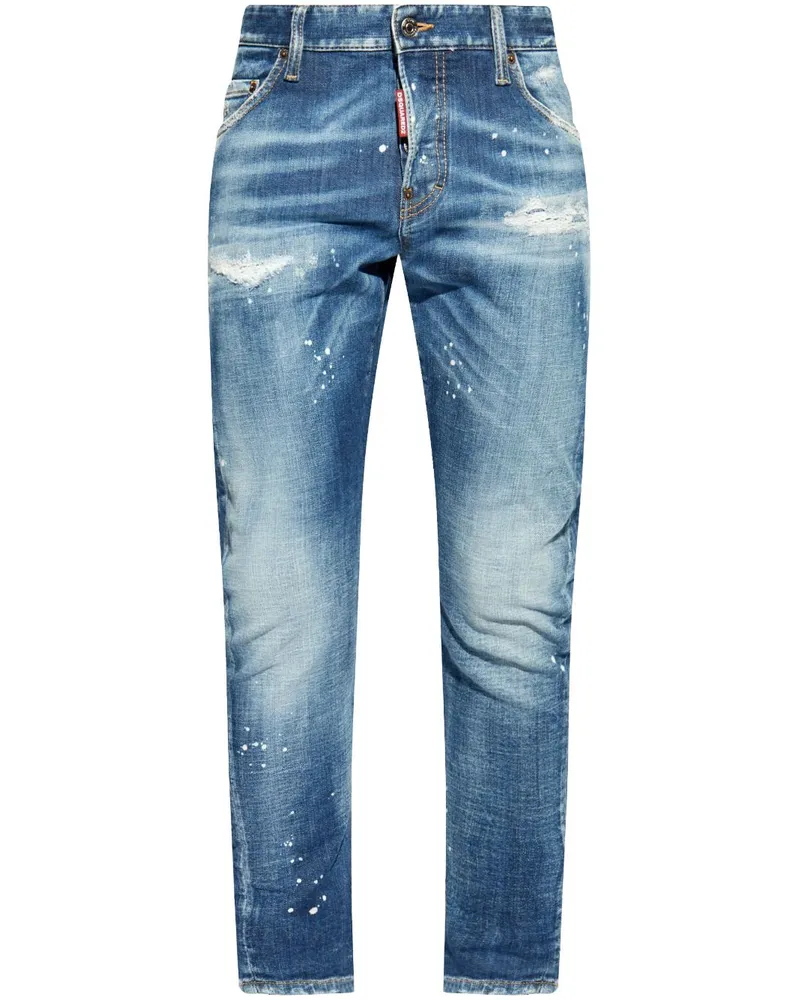 Dsquared2 Halbhohe Skinny-Jeans - Blau Blau
