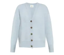 Gerippter Cardigan mit Knöpfen - Blau