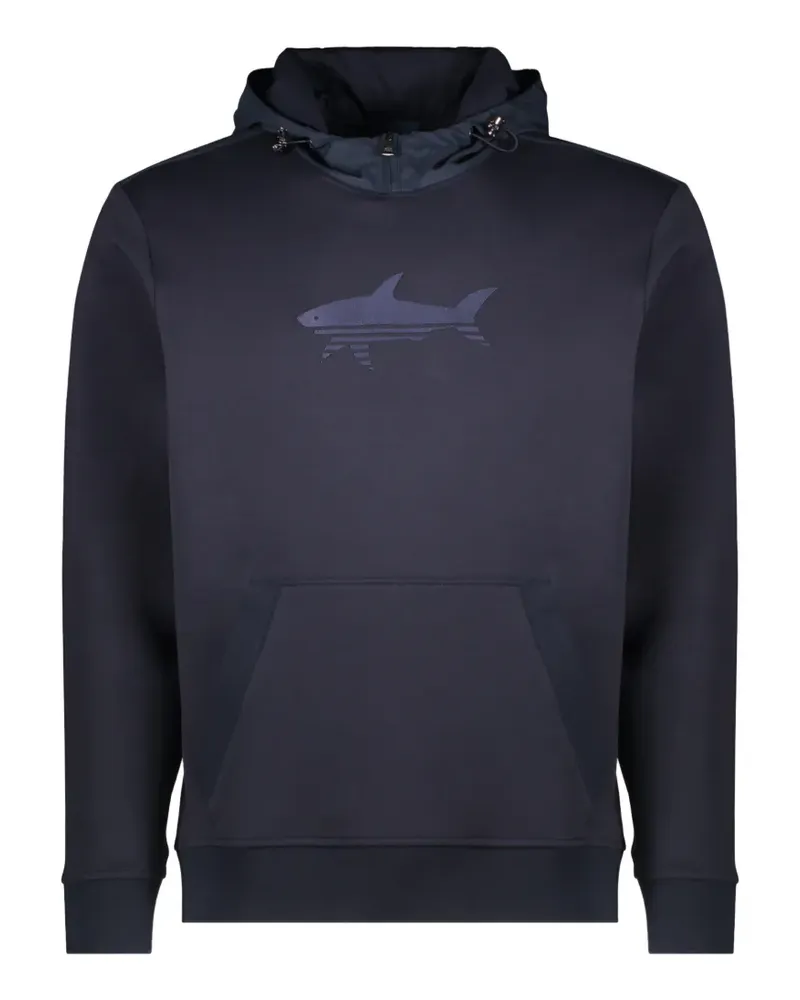 Paul & Shark logo-detail drawstring hoodie - Blau Blau