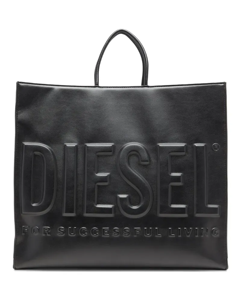 Diesel Dsl 3D Shopper Ew X embossed tote bag - Schwarz Schwarz