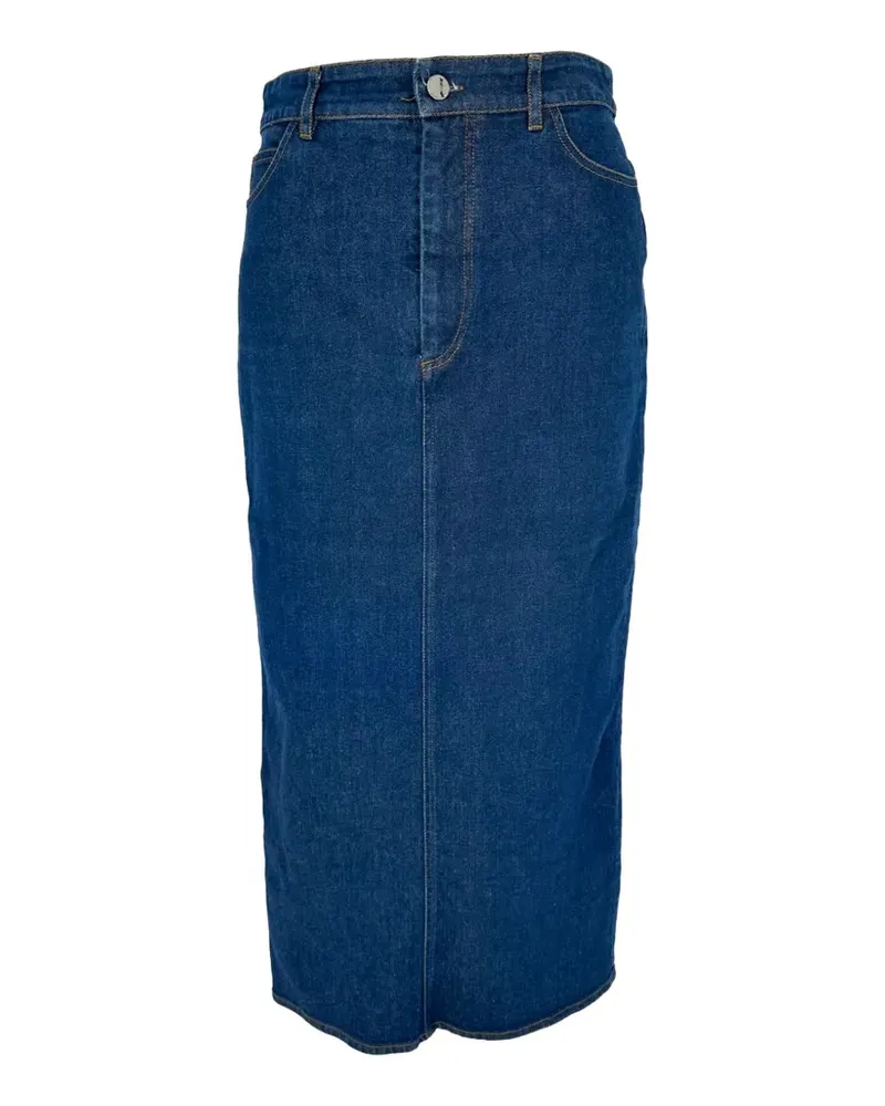 Victoria Beckham Midirock mit hohem Bund - Blau Blau