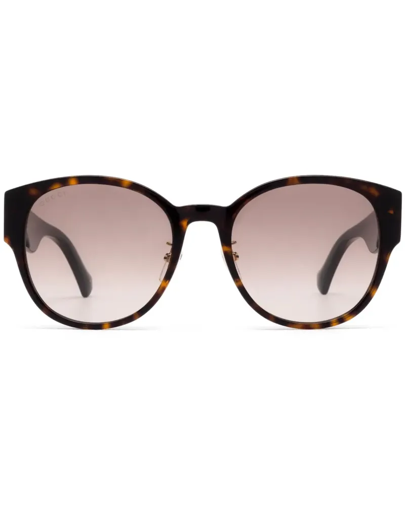 Gucci Sonnenbrille mit rundem Gestell - Braun Braun