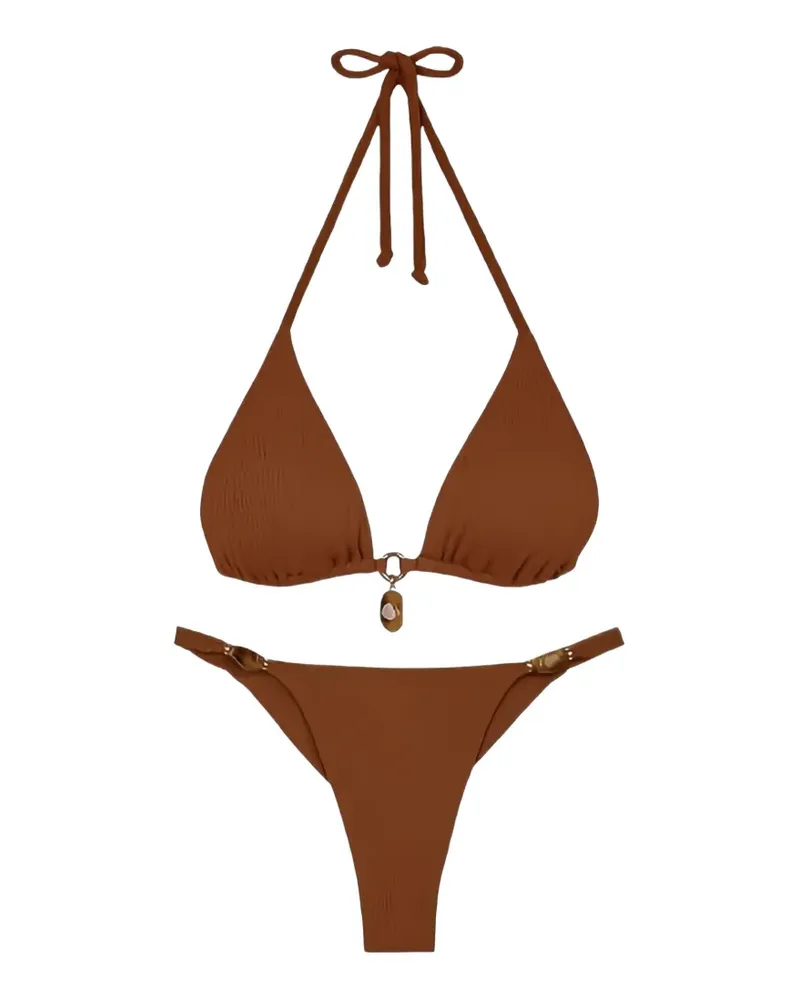 ViX Firenze Olivia charm-embellished bikini top - Braun Braun